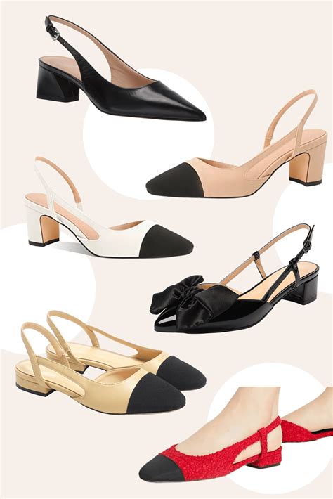 chanel inspired slingback|chanel slingback dupe price.